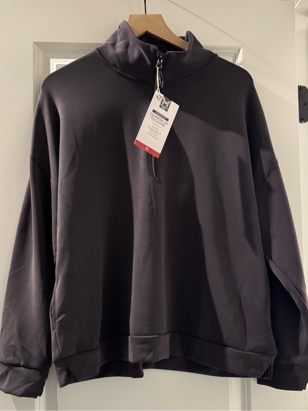 Women's Quarter-Zip Pullover Sweatshirt - Black